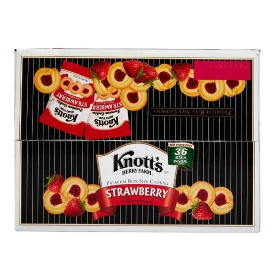 Knott's Bite Size Cookies, Strawberry Shortbread, 2 oz, 36-count - USA MEGA SHOP