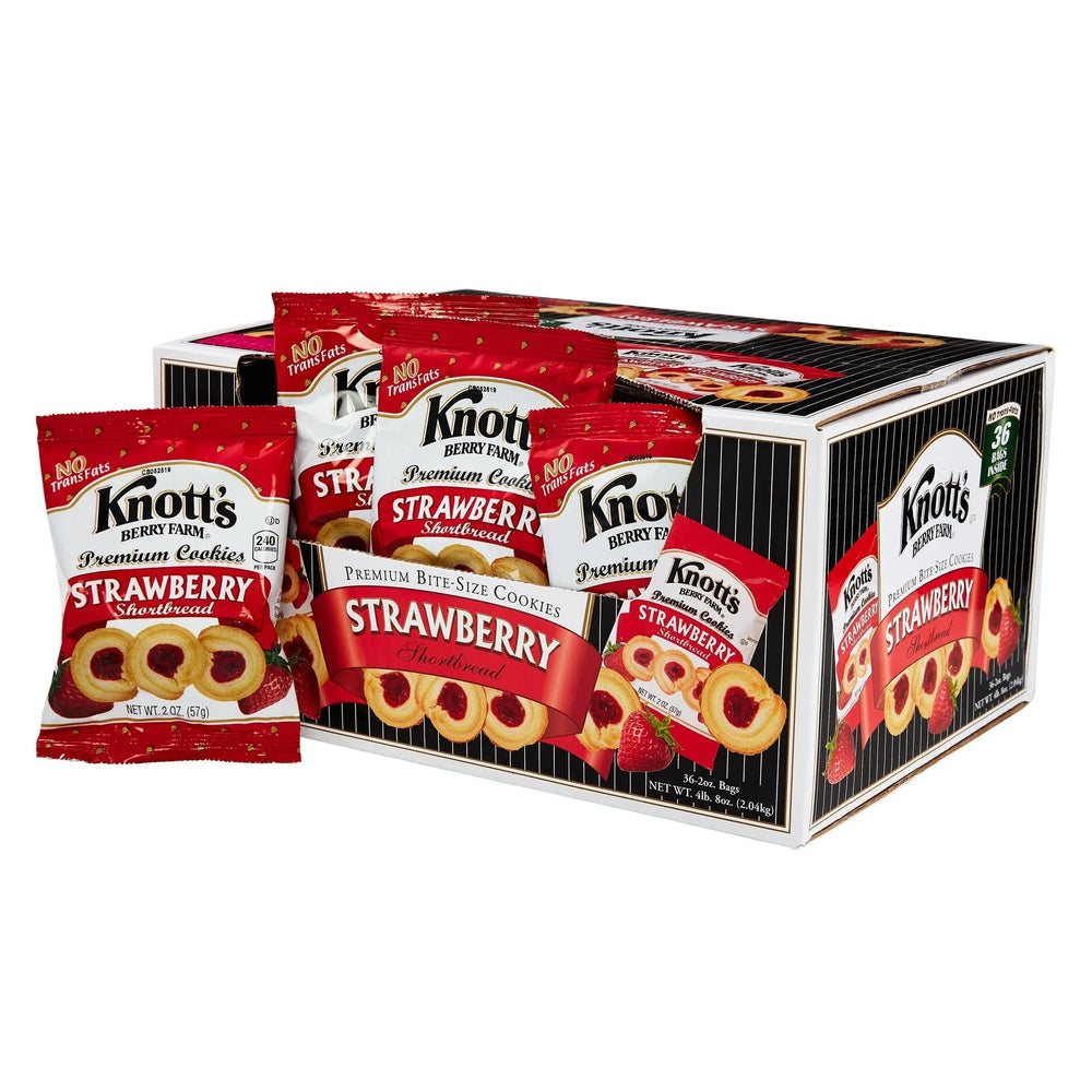 Knott's Bite Size Cookies, Strawberry Shortbread, 2 oz, 36-count - USA MEGA SHOP