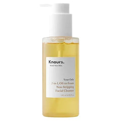 Knours Your Only 2-in-1, Oil-to-Foam Non-Stripping Facial Cleanser, 4.9 fl oz, 2-pack