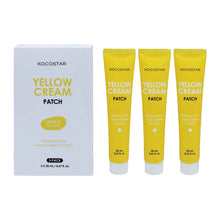 Yellow cream patch set: three yellow tubes with box