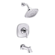 Shower trim set with chrome showerhead, wall valve, and spout