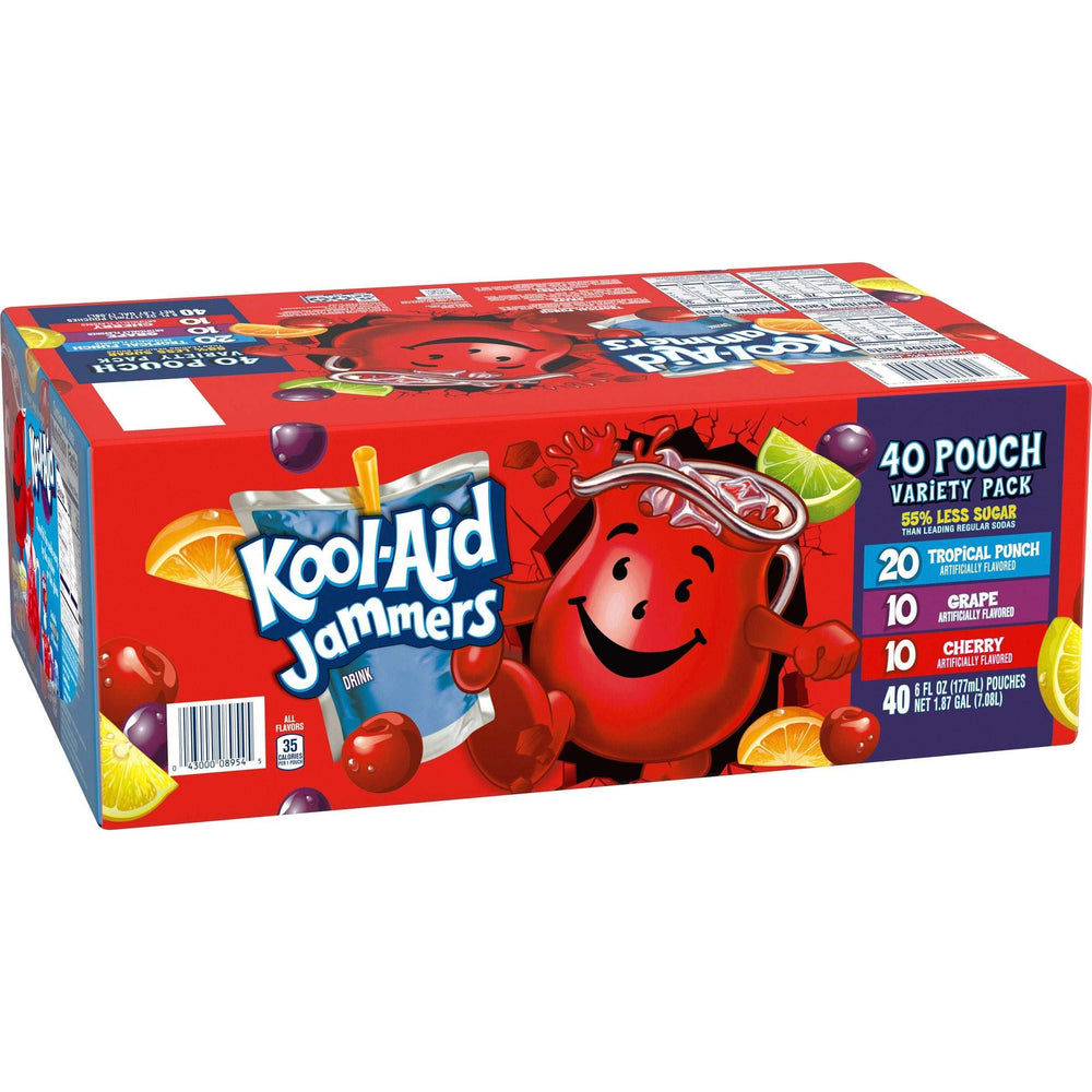 Kool-Aid, Jammers, Variety Pack, 6 fl oz, 40-Count - USA MEGA SHOP