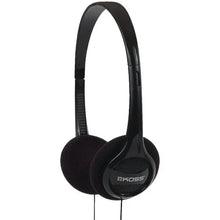 Black on-ear headphones with cushioned ear pads and padded headband