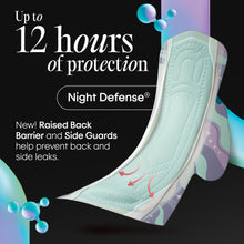 Kotex BioCare ultra-thin overnight pad with wings, crescent light aqua absorbent pad
