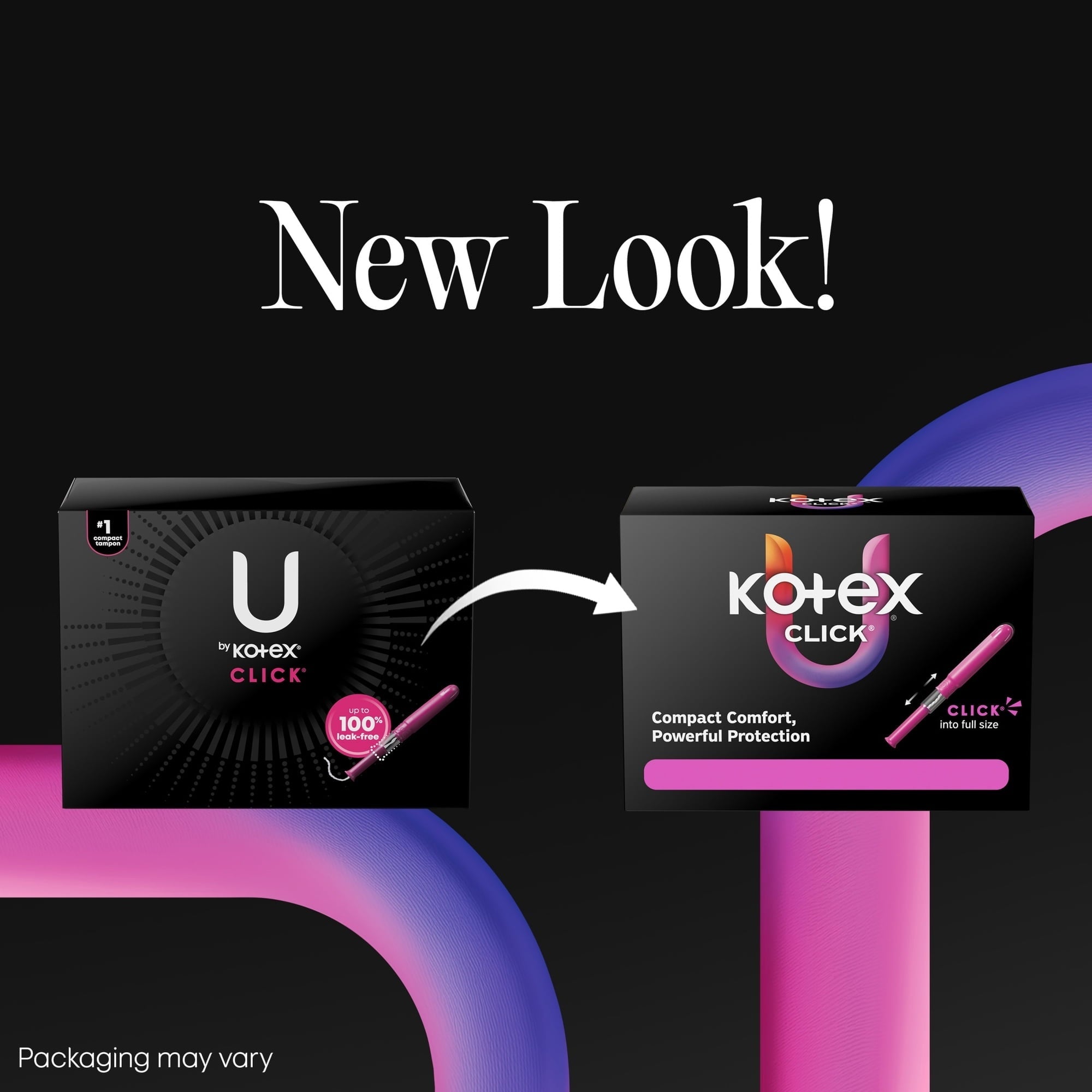 Kotex Click Compact Multipack Tampons, Regular/Super, Unscented, 45 Count (PACK OF 3 )