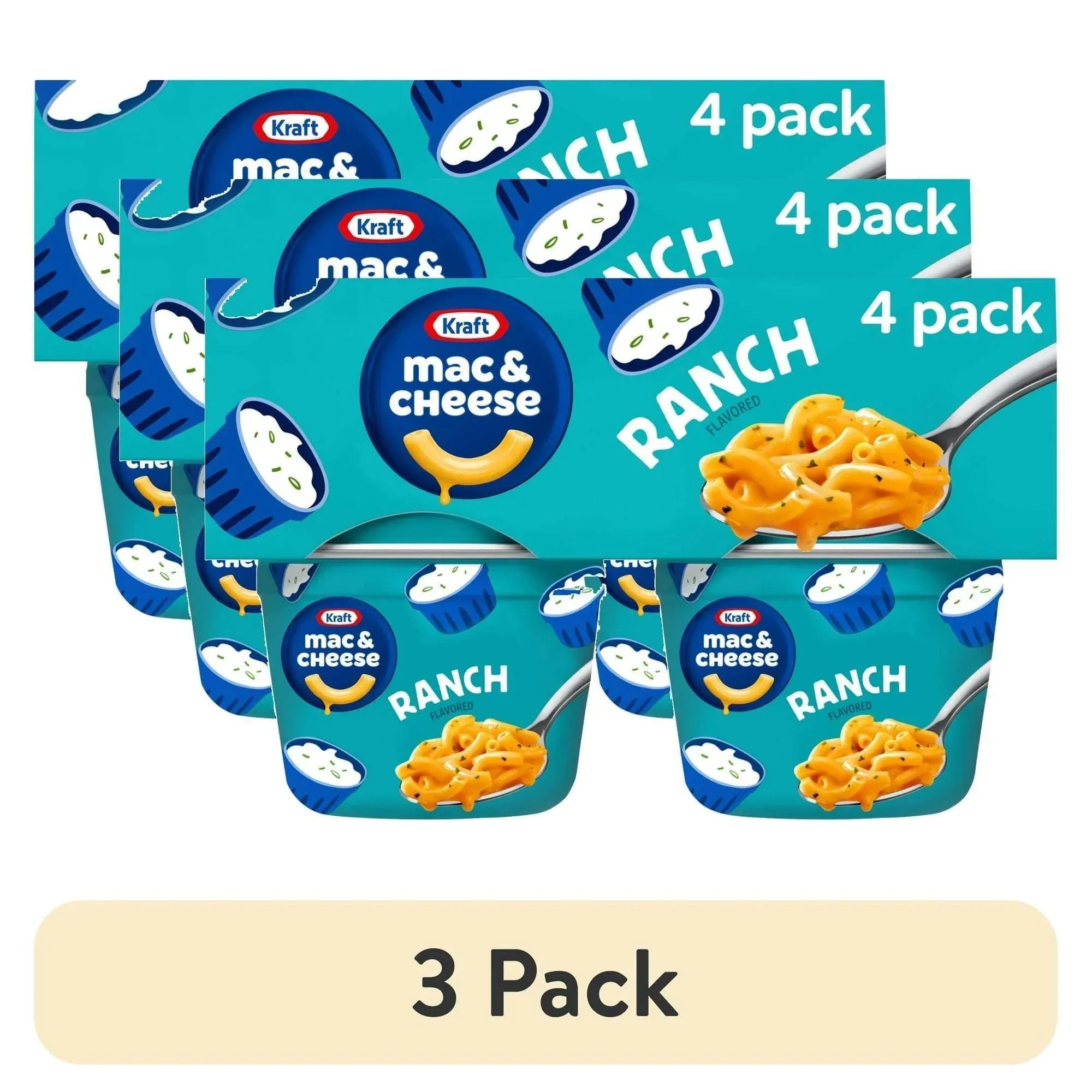 Kraft Mac and Cheese, 4 Cups, for Easy Dinner or Dinner Sides, Ranch Flavored, No Artificial Flavors, Preservatives or Dyes, 2.05 oz - USA MEGA SHOP