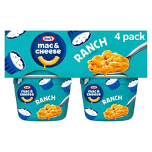 Kraft mac and cheese ranch 4-pack cups with blue teal packaging