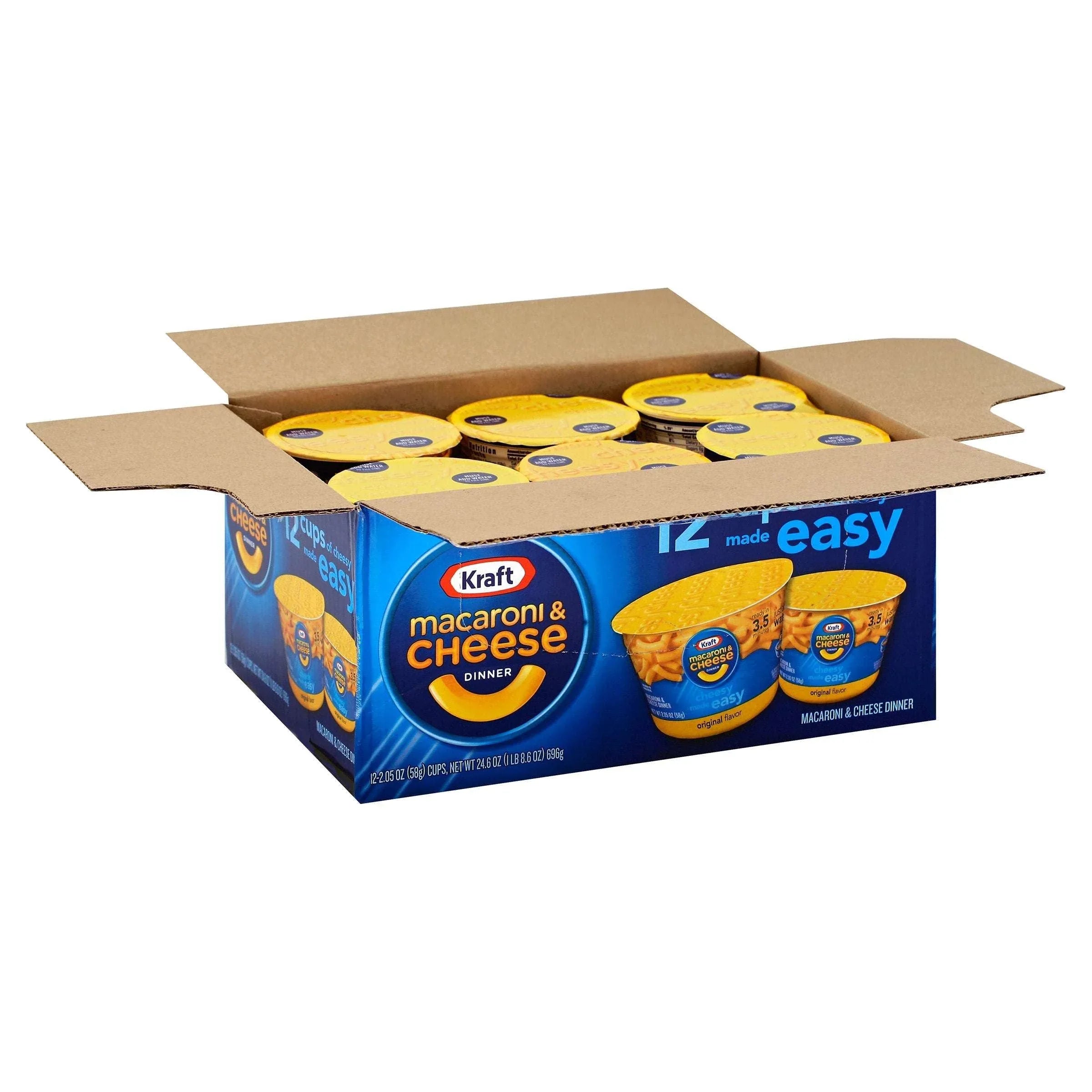 Kraft, Macaroni & Cheese Dinner Cup, 2.05 oz, 12-Count - USA MEGA SHOP