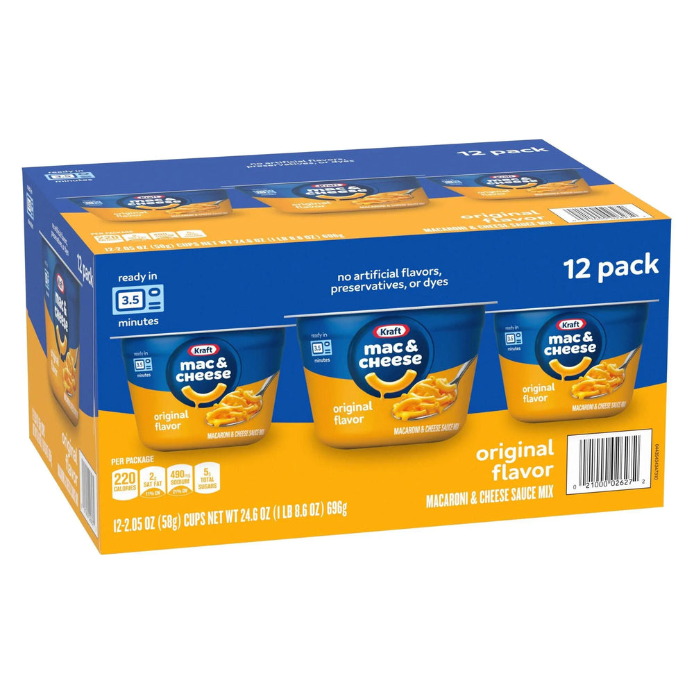 Kraft, Macaroni & Cheese Dinner Cup, 2.05 oz, 12-Count - USA MEGA SHOP