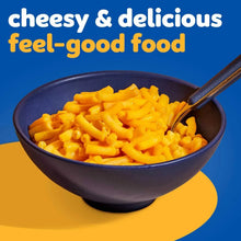 Bowl of Kraft Easy Mac macaroni with cheese sauce and spoon.
