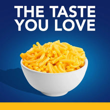 White bowl of Kraft Easy Mac macaroni and cheese with golden pasta.