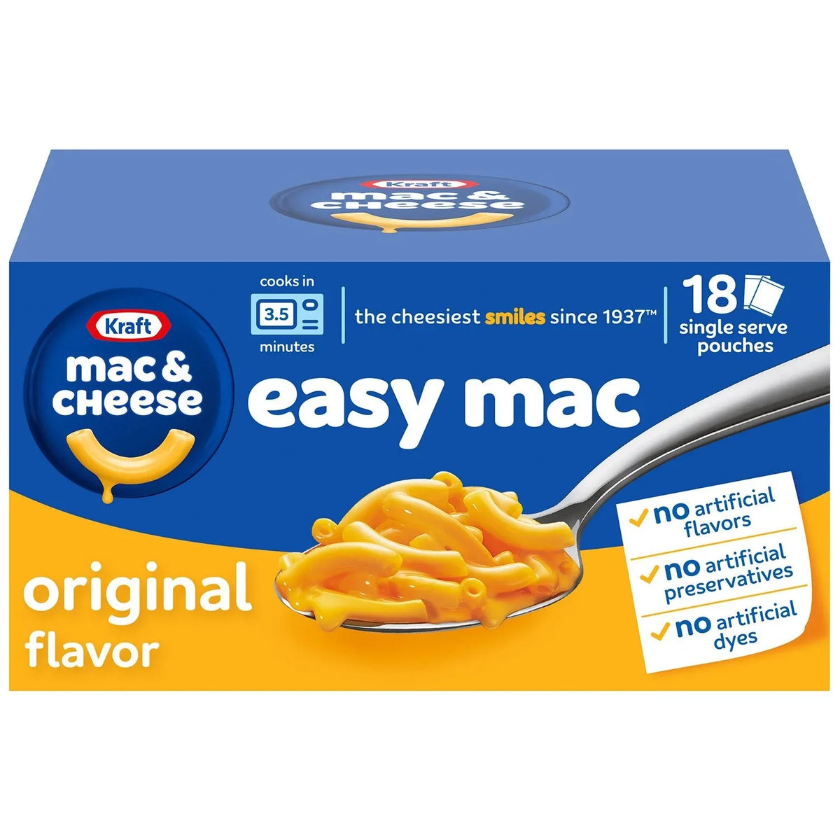 Kraft Easy Mac Original Flavor Single-Serve Pouches 18 pk. - USA MEGA SHOP