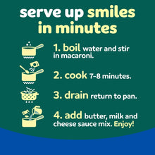 Kraft mac & cheese Garlic Parmesan flavored mix box, cooking directions panel
