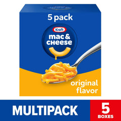 Kraft Original Mac N Cheese Dinner, 5 ct Pack, 7.25 oz Boxes, Shelf-Stable - USA MEGA SHOP