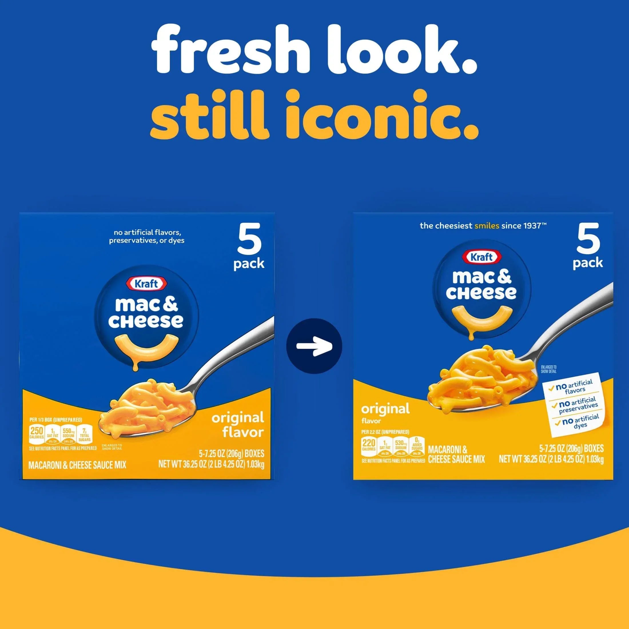 Kraft Original Mac N Cheese Dinner, 5 ct Pack, 7.25 oz Boxes, Shelf-Stable - USA MEGA SHOP