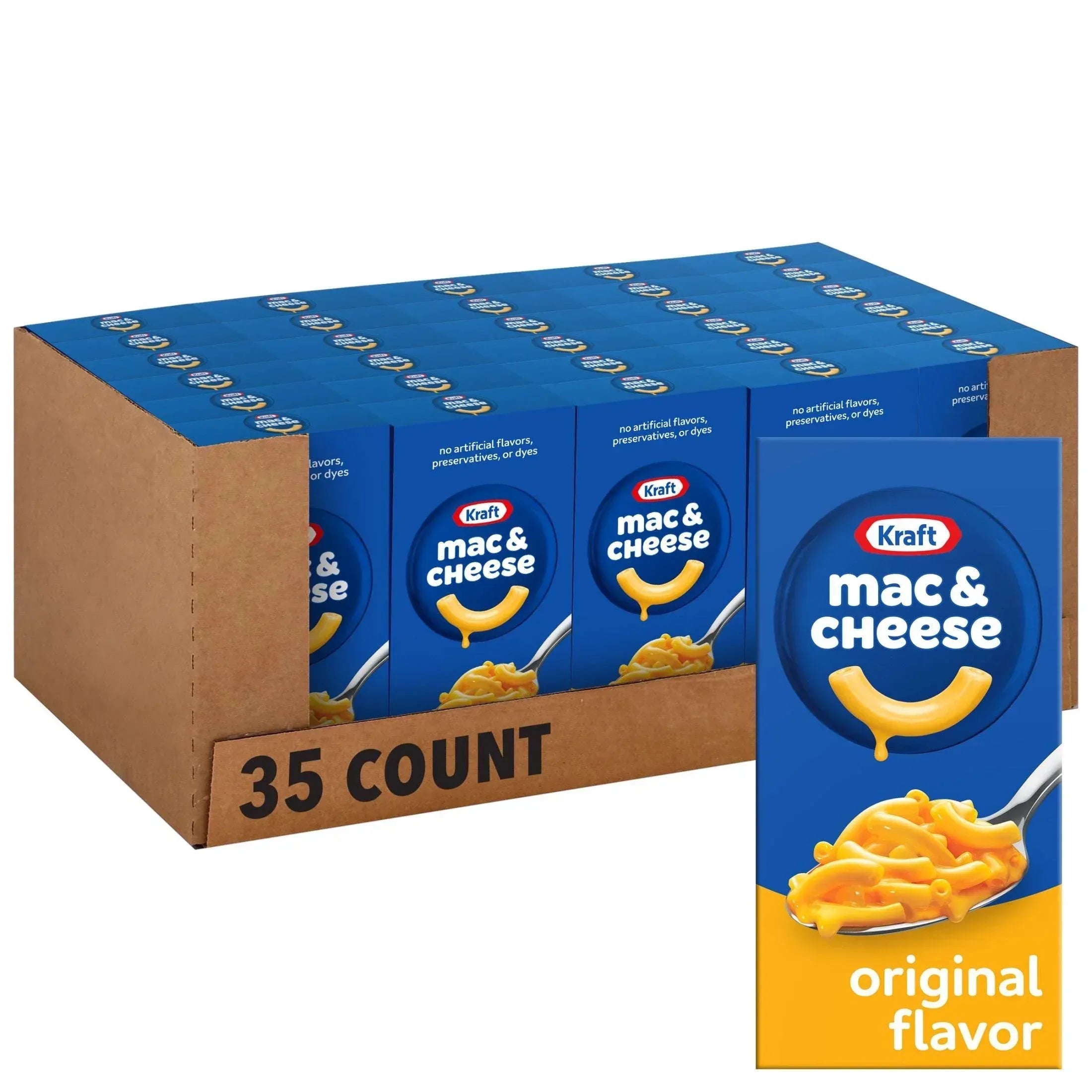 Kraft Original Mac N Cheese Dinner, 5 ct Pack, 7.25 oz Boxes, Shelf-Stable