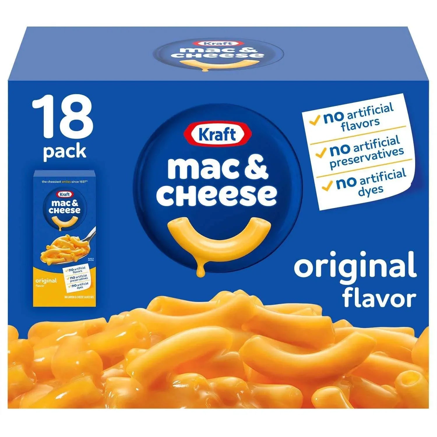 Kraft Original Macaroni and Cheese Dinner 18 pk. - USA MEGA SHOP
