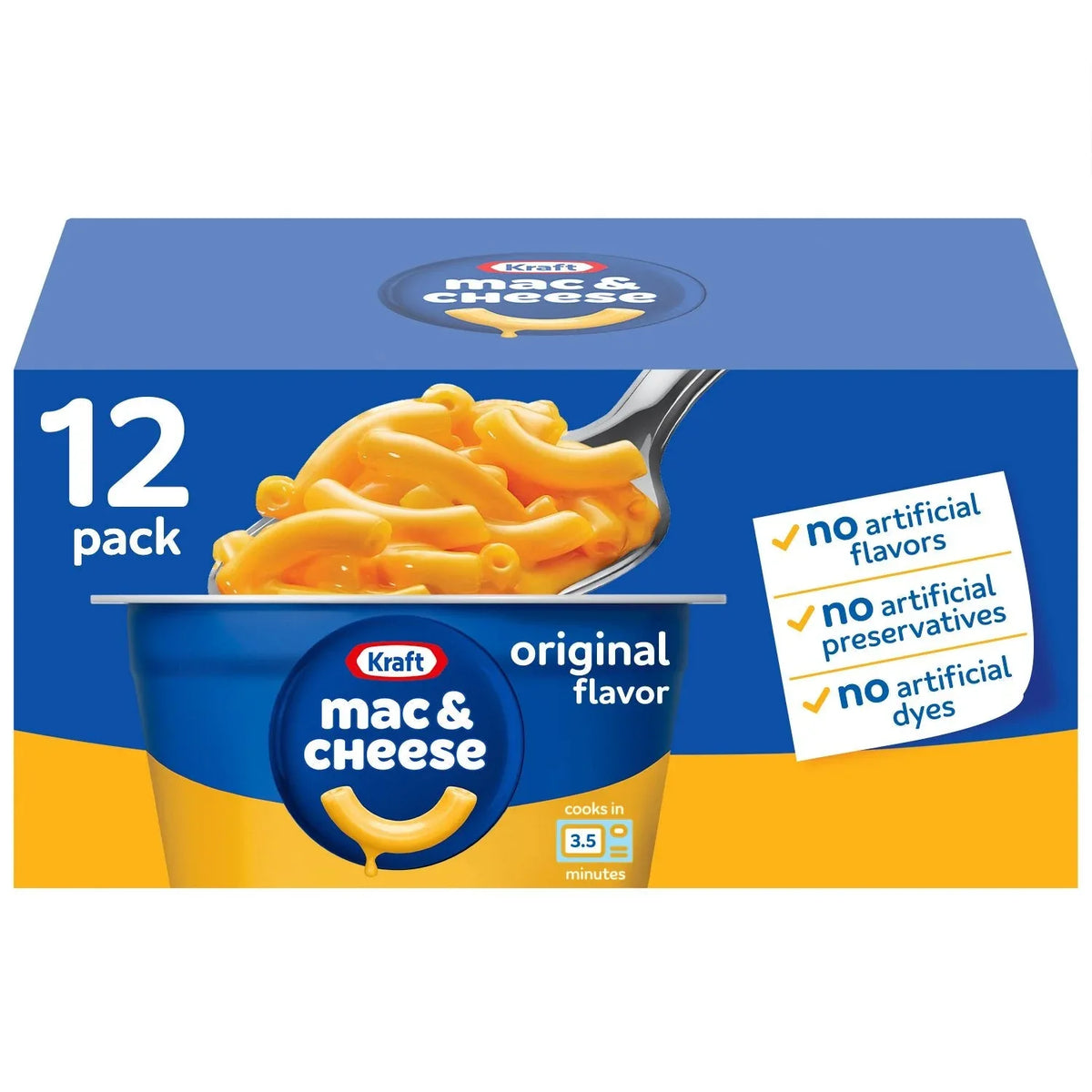 Kraft Original Macaroni and Cheese Easy Microwavable Dinner, 2.05 oz., 12 pk. - USA MEGA SHOP
