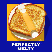 American cheese slice melted between toasted bread in a sandwich