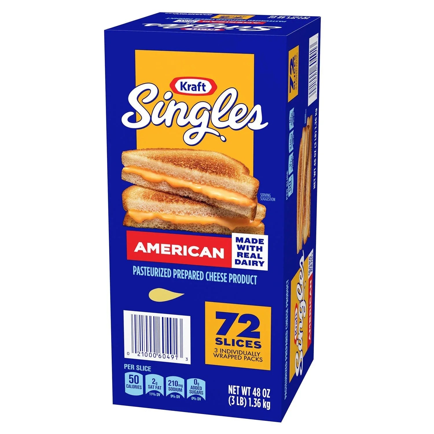 Kraft Singles American Cheese Slices 3 lbs., 72 ct. - USA MEGA SHOP