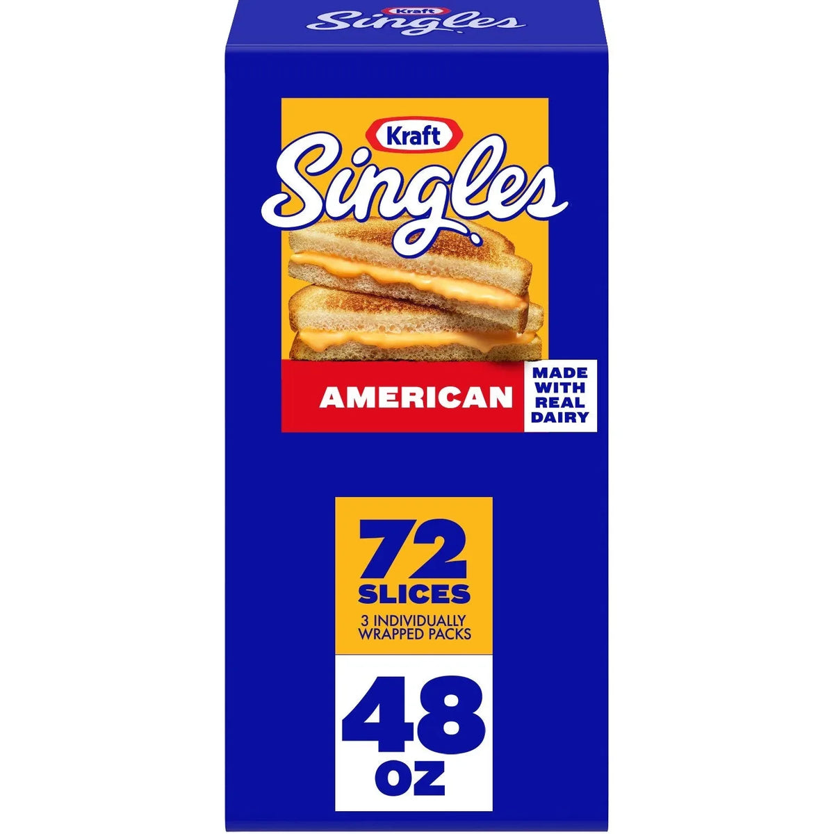 Kraft Singles American Cheese Slices 3 lbs., 72 ct. - USA MEGA SHOP
