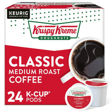 Krispy Kreme Classic medium roast coffee K-Cup pod box with pod cup