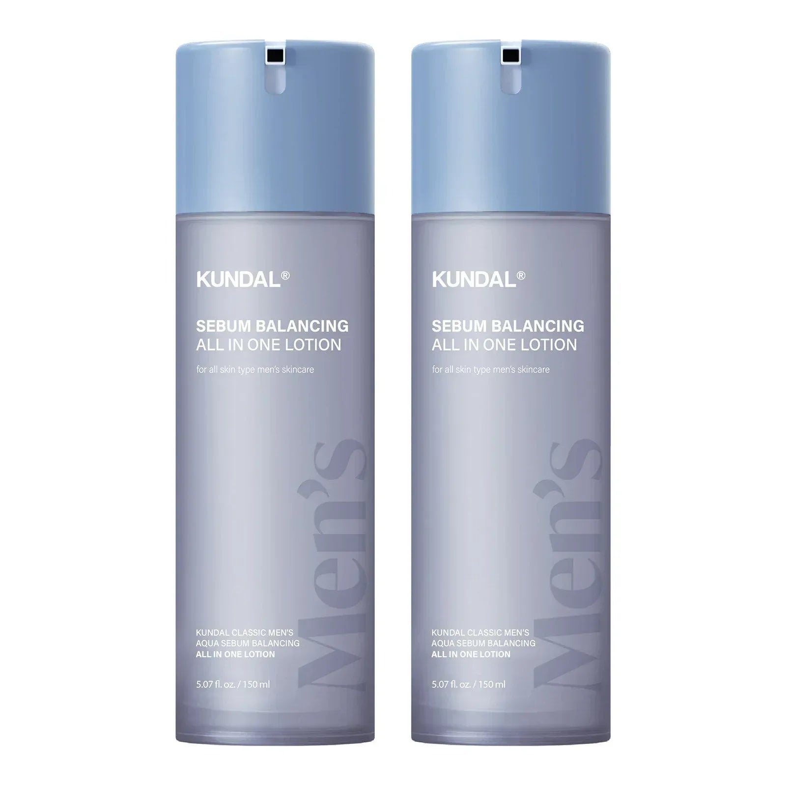 Kundal Classic Men's Aqua Sebum Balancing All in One Lotion, 5.07 fl oz, 2-pack