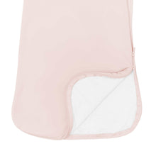 Kyte BABY sleep sack in blush pink, open bottom panel with interior lining