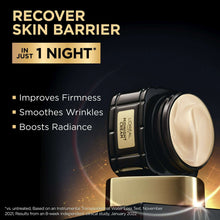 Midnight cream jar shown with golden highlights and cream-ready applicator