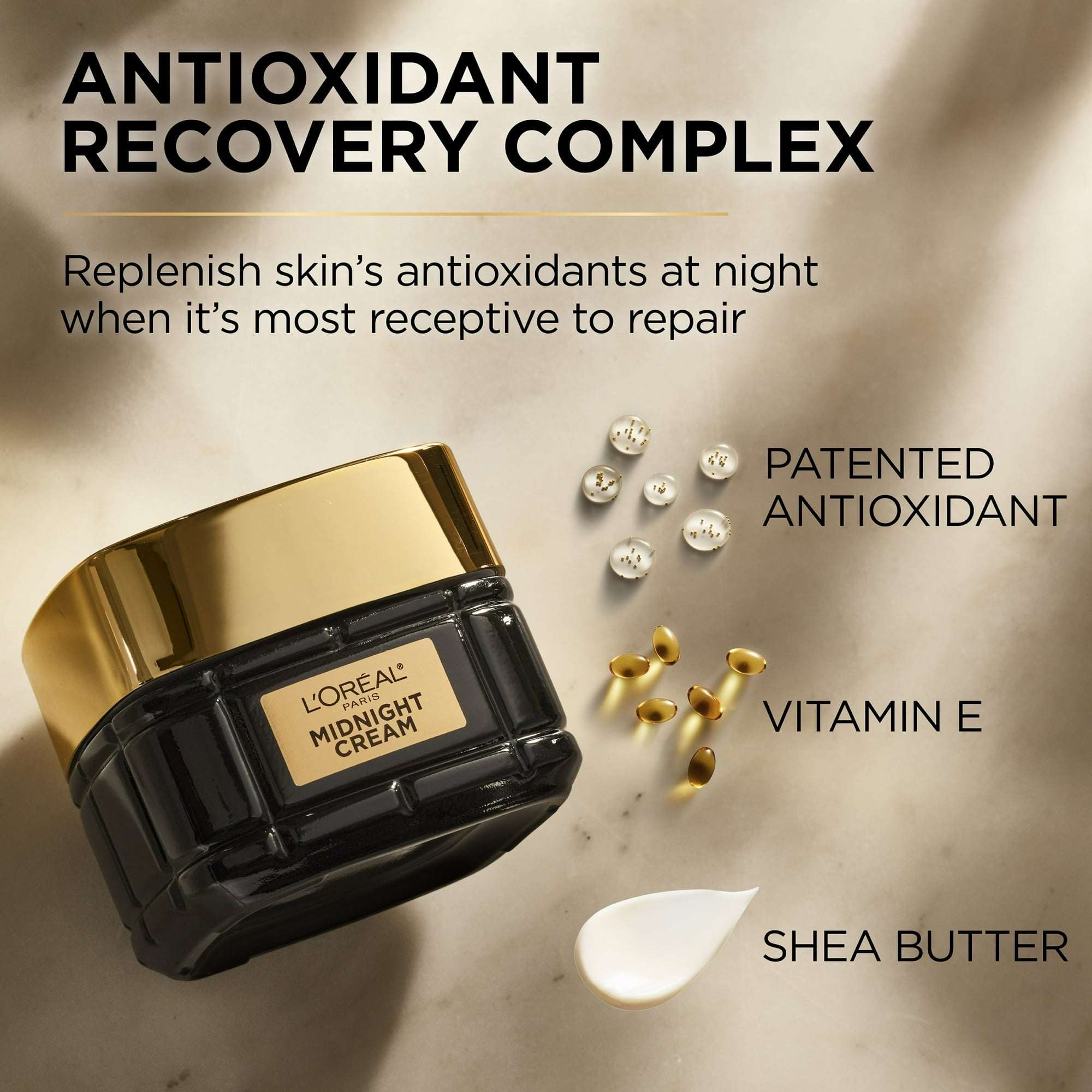L'Oreal Paris Age Perfect Cell Renewal Midnight Cream, Antioxidants, 1.7 oz