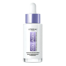 Collagen moisture bounce face serum bottle with white body and purple cap