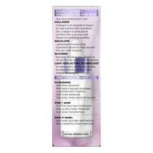 L'Oreal Collagen Moisture Filler serum box back panel with purple and white text