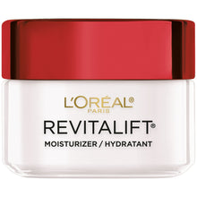 Face moisturizer jar with red lid and white container front