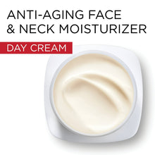 Day face moisturizer jar with pale cream in open square container