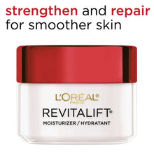 Anti-wrinkle face moisturizer jar with red cap, white base