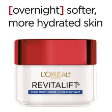 L'Oreal Revitalift night moisturizer jar with red cap