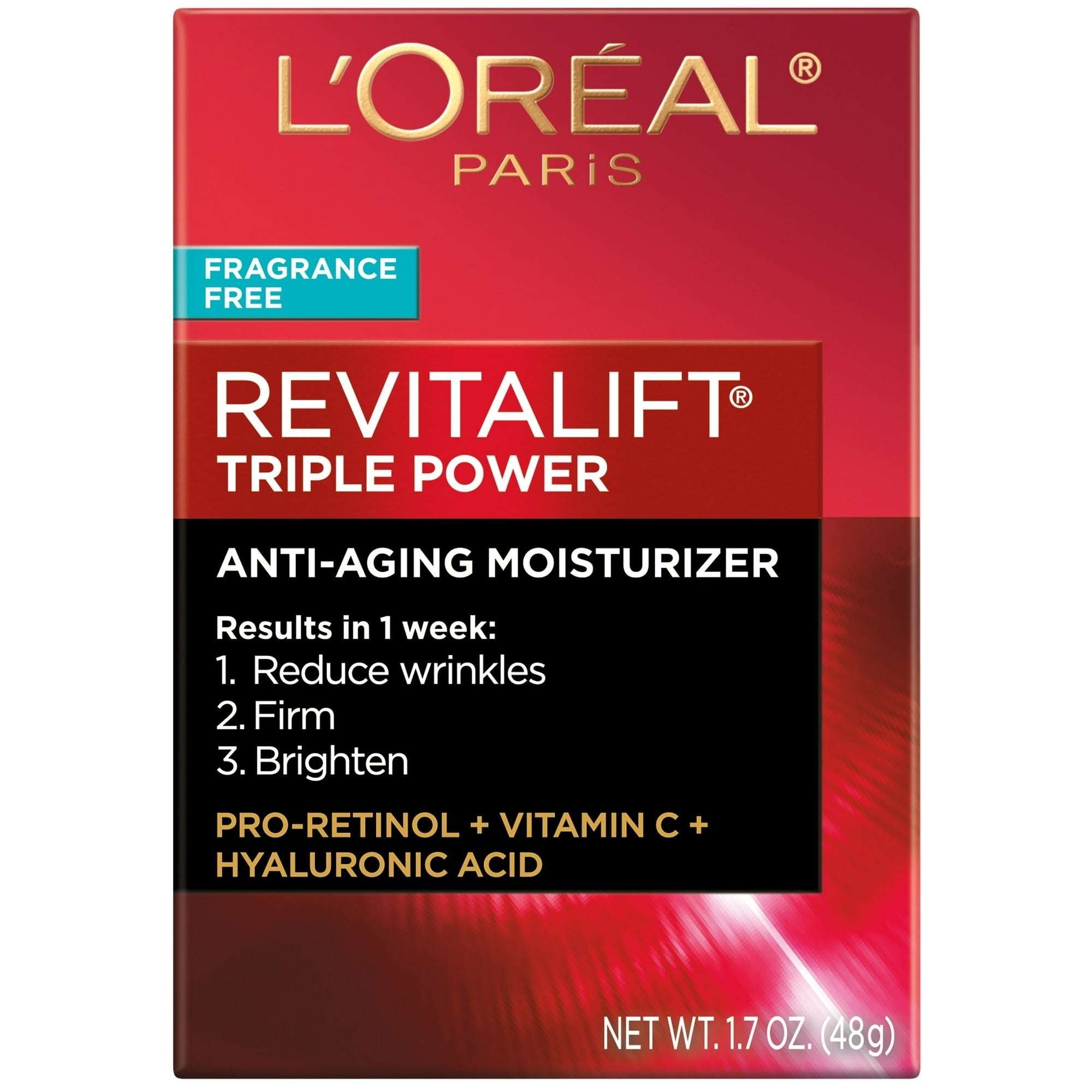 L'Oreal Paris Revitalift Triple Power Face Moisturizer, 1.7 oz