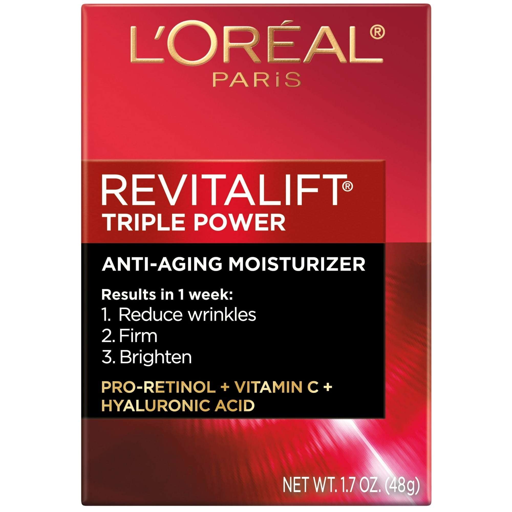 L'Oreal Paris Revitalift Triple Power Face Moisturizer, 1.7 oz