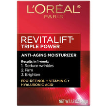 Face moisturizer box, anti-aging triple power