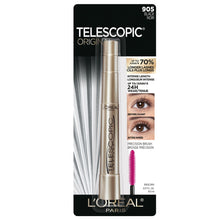 Telescopic Original mascara box with gold tube and magenta bristle brush