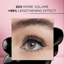 Eye with dramatic voluminous lashes, showing length and lift from mascara