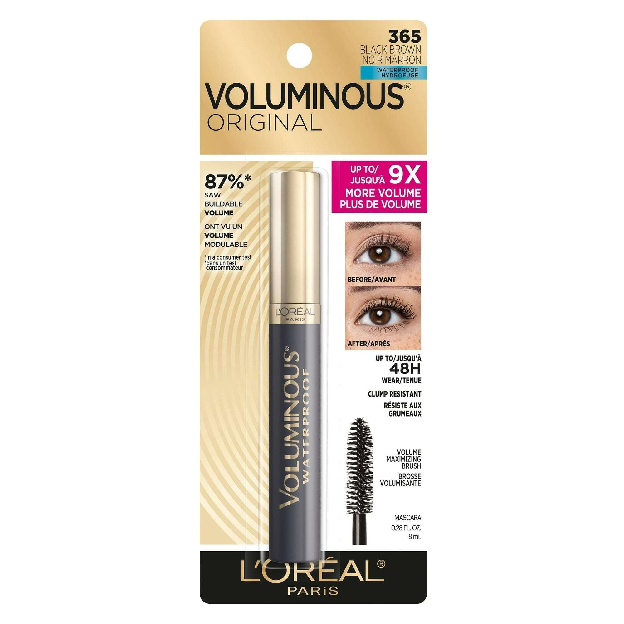 L'Oreal Paris Voluminous Original Washable Bold Eye Mascara, 0.28 fl. oz.