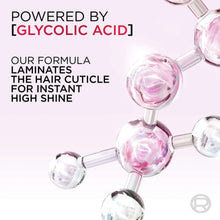 Shampoo formula concept with glycolic acid, pink and clear droplet-shaped elements