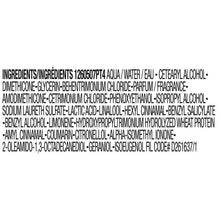 Hair treatment ingredients text on a white label background