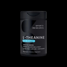 L-Theanine 200 mg softgel bottle with Sports Research front label