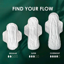 Ultra thin pads with wings, white, regular, super, overnight shapes