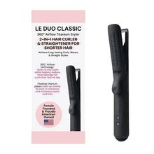 L'ange Hair Le Duo Classic box and black airflow titanium flat iron hair styler