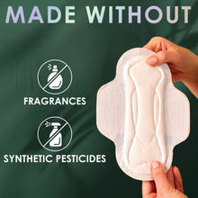 Overnight ultra-thin pad held in a hand