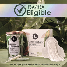 Regular ultra-thin pads with wings and box; FSA/HSA eligible label