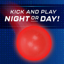 LED kickball: glowing red LED ball